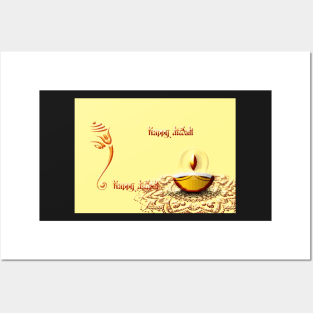 Happy Diwali Greeting Card Posters and Art